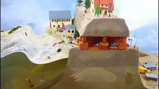 Town Model Flood Disaster - Dam Breach Experiment - Tunnel Collapse