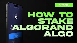 How to stake Algorand ALGO / Algorand Staking