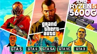 GTA Franchise on Ryzen 5 5600G Vega 7 - How well does it run? (1080p)