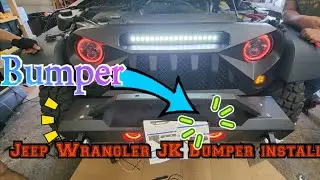 Jeep Wrangler JK Front Bumper Grill replacement upgrade step by step