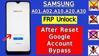 Samsung A01/A02/A10/A20/A30 FRP Bypass Android 11 Without PC 2024 Google Account Unlock New Method