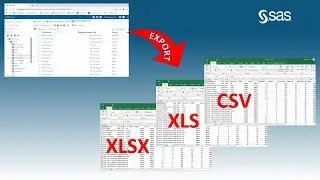 PROC EXPORT | HOW TO EXPORT SAS DATA TO EXCEL OR CSV | HOW TO EXPORT MULTIPLE TABLES IN ONE EXCEL