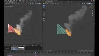 how to make a burning waving flag in blender