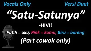 [Vocals Only] HIVI! - Satu-Satunya (Part Cowok Only | Duet) | Cover | Kamu jadi Nadhia Aleida 💖