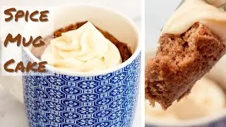 Eggless Spice Mug Cake | Cream Cheese Frosting Recipe