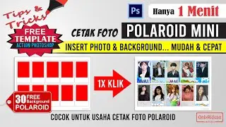 Cara CEPAT Ganti Foto dan Background POLAROID dengan Template Action Polaroid - Photoshop Tutorial