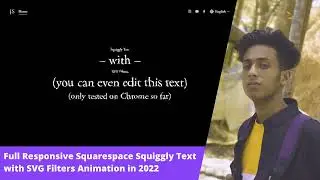Full Responsive Squarespace Squiggly Text  with SVG Filters Animation in 2022