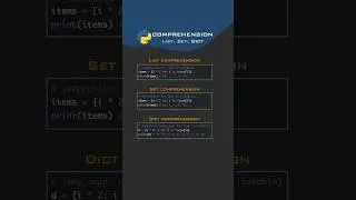 Python List/Set/Dict Comprehensions