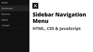 How to Create Simple Responsive Animated Sidebar Menu using HTML, CSS & JavaScript