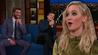 Liam Hemsworth & Josh Hutcherson Surprise Jennifer Lawrence! (Hunger Games Reunion)