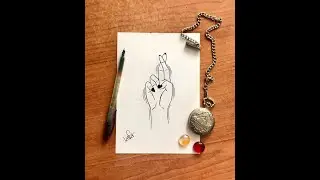 Fingers Crossed | Hands Sketch | How To Draw Hands | Only pen