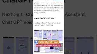 Chat GPT Voice Chatbot App with Flutter source code