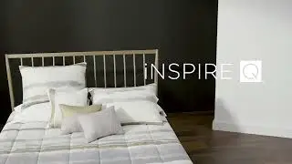 Gold Finish Metal Bed, by iNSPIRE Q