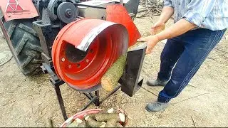 Dangerous Crazy Homemade Firewood Processing, Amazing Firewood Splitting Machines & Woodworking