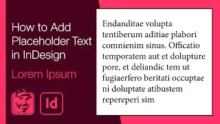 How to Add Placeholder Text in InDesign (Lorem Ipsum)