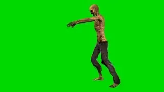 Walking Dead Zombie walks - Green Screen 2