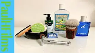 Muhle R89 Twist | SueZbana Cedarwood Shaving Soap | Marfin Silvertip Synthetic Brush