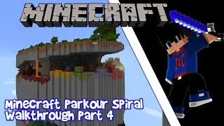 Dikit Lagi Sampai Puncak!! - Minecraft Parkour Spiral Walkthrough Part 4