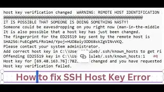 How to fix the SSH host key verification error quickly and easily