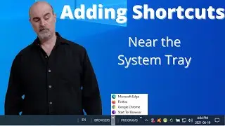 How to add programs near system tray windows 10