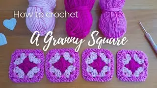 CROCHET EASY GRANNY SQUARE TUTORIAL FOR BEGINNERS | How To Crochet A Granny Square DIY & Pattern