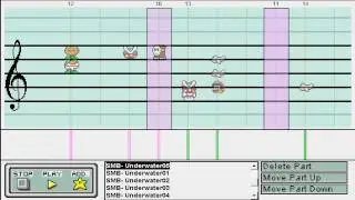 Super Mario Bros.- Underwater Level (Hyper Remix) made in Mario Paint Composer