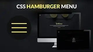 Pure CSS Hamburger Menu With Cool Overlay Animation Using HTML & CSS