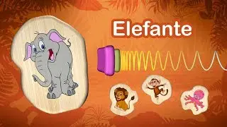 Nombres de animales en español para niños, pequeños y bebés 🐘🦁🐘 Mis primeras palabras 🐒🐴🐒