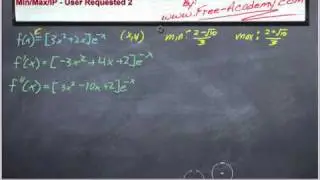 Min/Max/Inflection Points - Calculus - User Submitted Part 2 of 2