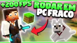 COMO RODAR MINECRAFT EM PC FRACO em 2024! (Como Aumentar o FPS do Minecraft)