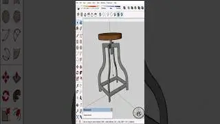 sketchup tutorial, learn sketchup, Stool design #sketchup3d #3dmodelingsoftware #ytshorts