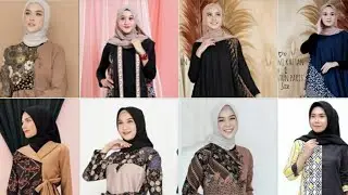 Model tunik batik kombinasi polos terbaik 2021