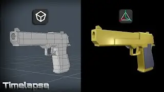 Modeling Desert Eagle in 3d Modeling App // Timelapse //