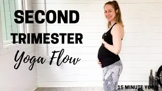 SECOND TRIMESTER PREGNANCY YOGA | 15 Minute Prenatal Yoga Flow | LEMon Yoga