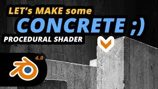 Blender 4.0 Concrete Shader Tutorial  Procedural