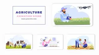 Smart Farming Flat Character Animation Scene After Effects