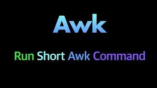 How to Run Short Awk Command