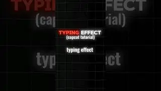 how to make typing effect ⚡️. easy and quick . day 4. #capcut #viral #editing #edit #tutorial