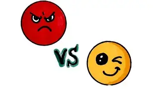 Как нарисовать ЗЛОЙ СМАЙЛИК vs ДОБРЫЙ СМАЙЛИК/How to draw an EVIL SMILEY vs A KIND SMILEY