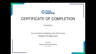 Angular free online courses with certificate from Great Learning with quiz 