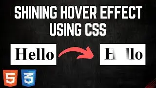 Shining hover effect with CSS only | Amazing Websites Effects (AWE) Part 5