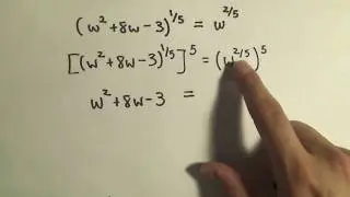 Solving an Equation Involving Rational Exponents - Example 1