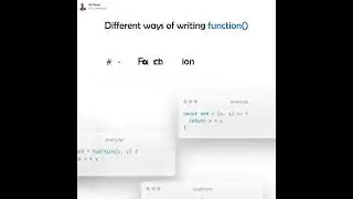 Different ways of writing JavaScript functions #javascript