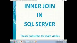 Inner Joins in SQL Server | SQL Inner Joins