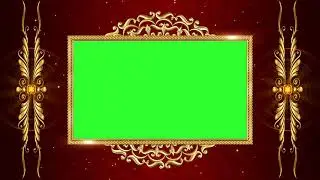 Green Screen Elegance Golden Wedding Frame Video Effect HD 2021