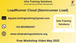 Free Workshop on “Free Workshop on LoadRunner Cloud (Stormrunner Load)” Training  On 28th May 2022.