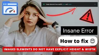 🔴Image Elements do not have Explicit Width and Height In Page Speed Insights | How To Reduce CLS