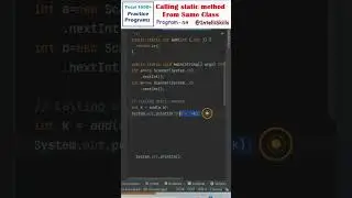 Java Program 59 | Calling static method in Java #Shorts #java #coding