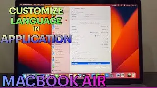 How to Customize Language in Application on MACBOOK AIR