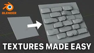 Sculpting Textures in Blender using Stencils - EASY (brick textures and more)